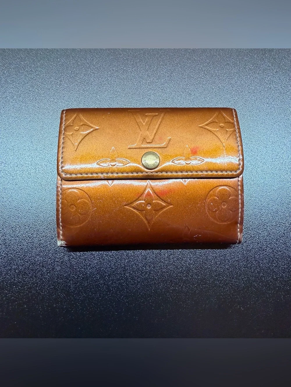 Louis Vuitton Bronze Vernis Compact Wallet